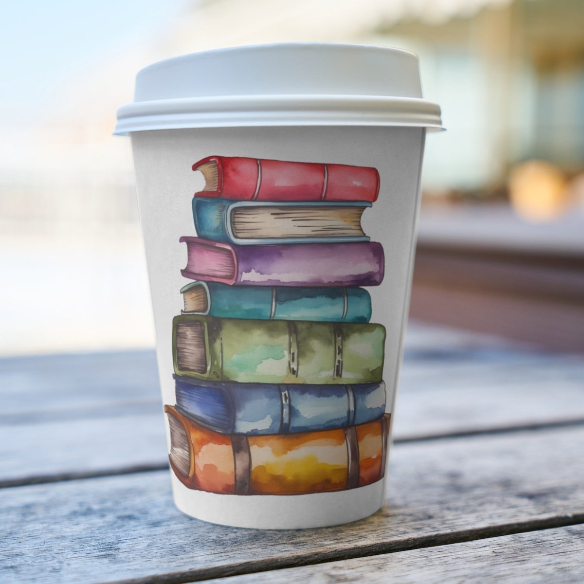 Stack of colorful Books Clipart 6 High Quality PNGs Bundle Card Making Tumbler Clip Art Digital Paper Craft Scrapbook Sublimation Design - Everything Pixel