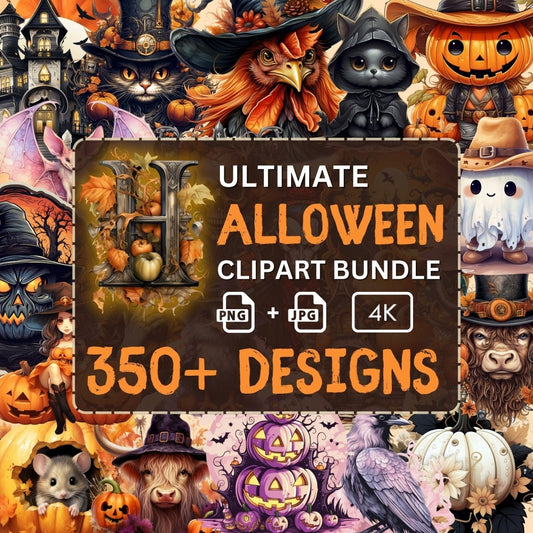 Ultimate Halloween Clipart Bundle 350 Designs Halloween - Everything Pixel