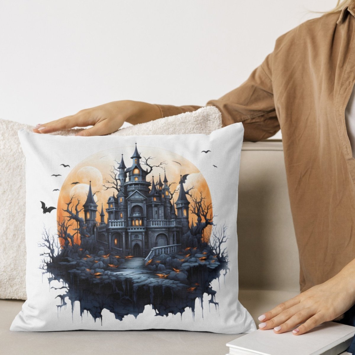Vampire Castle Halloween 7+7 PNG Clipart Bundle Halloween Invitation Card Design Paper Crafting Book Clip Art Bats Full Moon Graphics - Everything Pixel