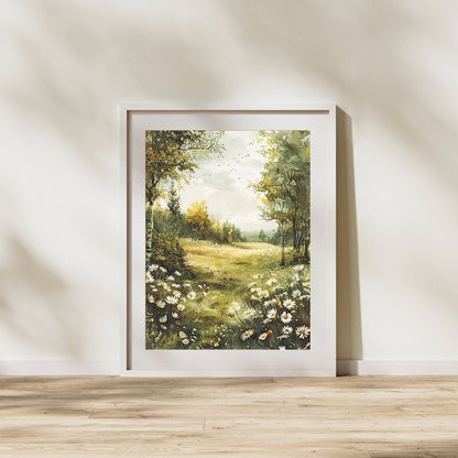 Vintage Birch Woodland Wall Art Print - Everything Pixel