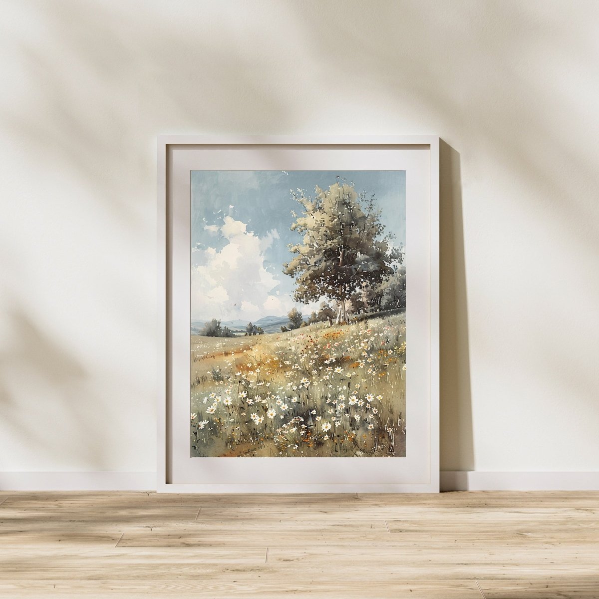Vintage Wildflower Meadow Wall Art Print - Everything Pixel