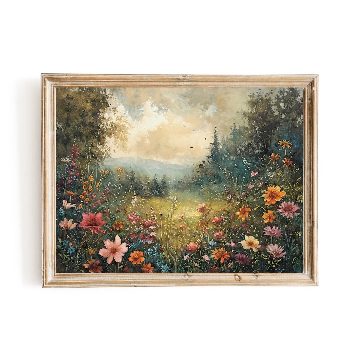 Vintage Woodland Landscape Wall Art Print - Everything Pixel