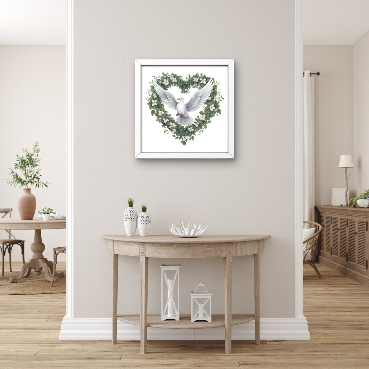 White Dove with Floral Heart 6x PNG Clip Art Bundle Scrapbook Design Card Making Paper Crafting Wedding Invitation T-Shirt Clipart Peace - Everything Pixel