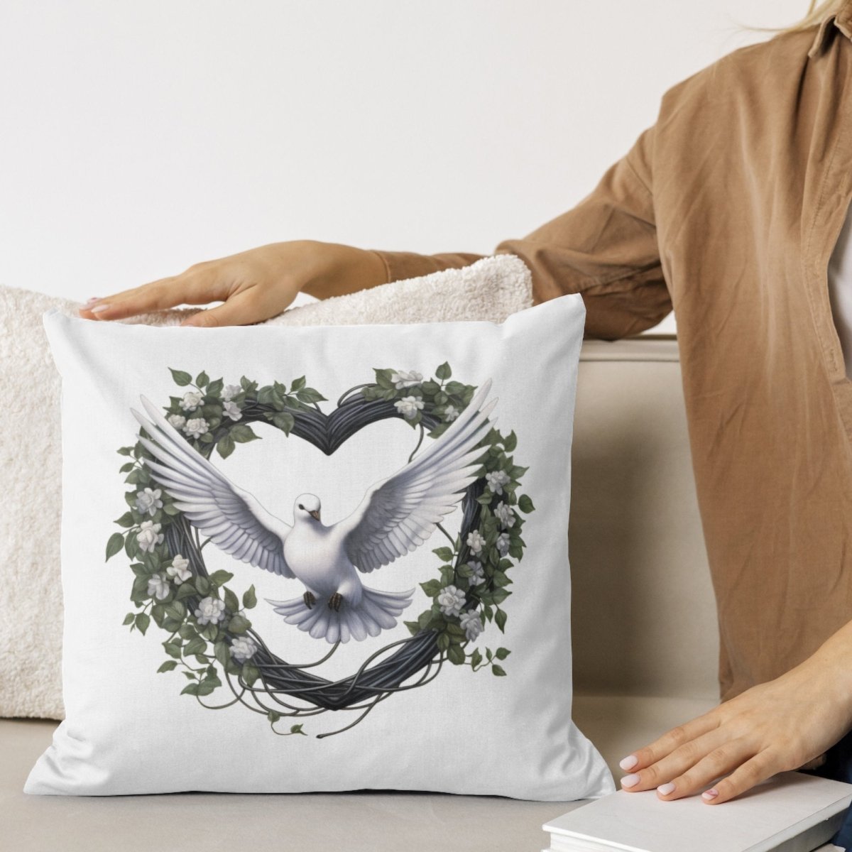 White Dove with Floral Heart 6x PNG Clip Art Bundle Scrapbook Design Card Making Paper Crafting Wedding Invitation T-Shirt Clipart Peace - Everything Pixel
