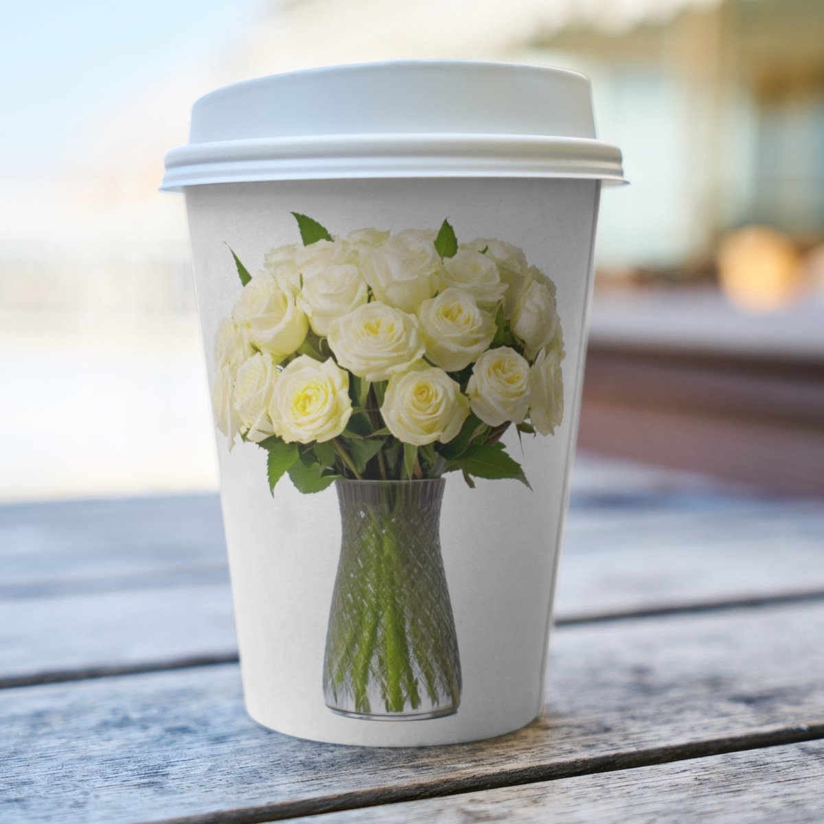 White Roses in Vase 6+6 PNG Bundle for Sublimation Clipart - Everything Pixel