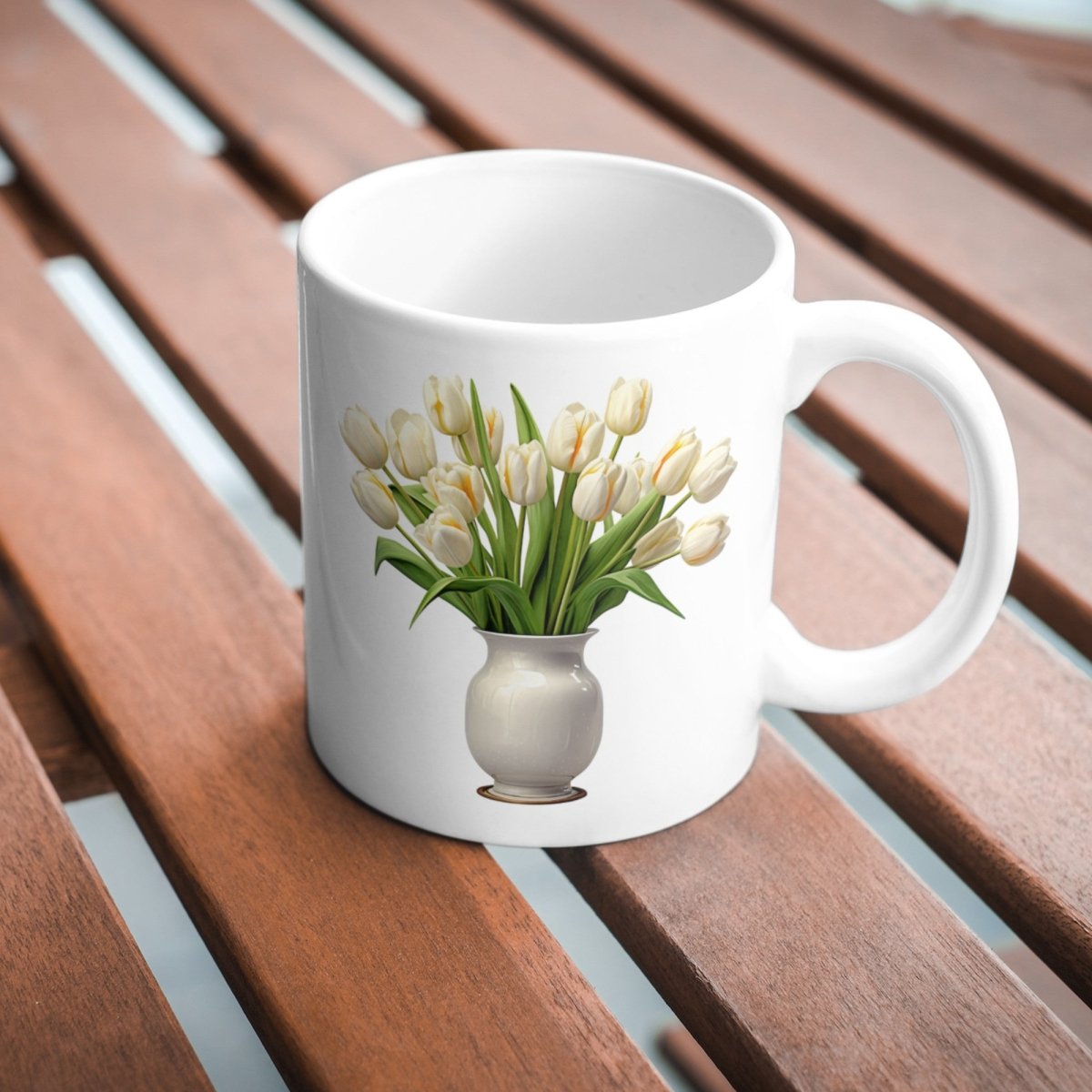 White Tulips in Vase 6+6 PNG Bundle Photorealistic, Clipart Bundle Transparent Background - Everything Pixel