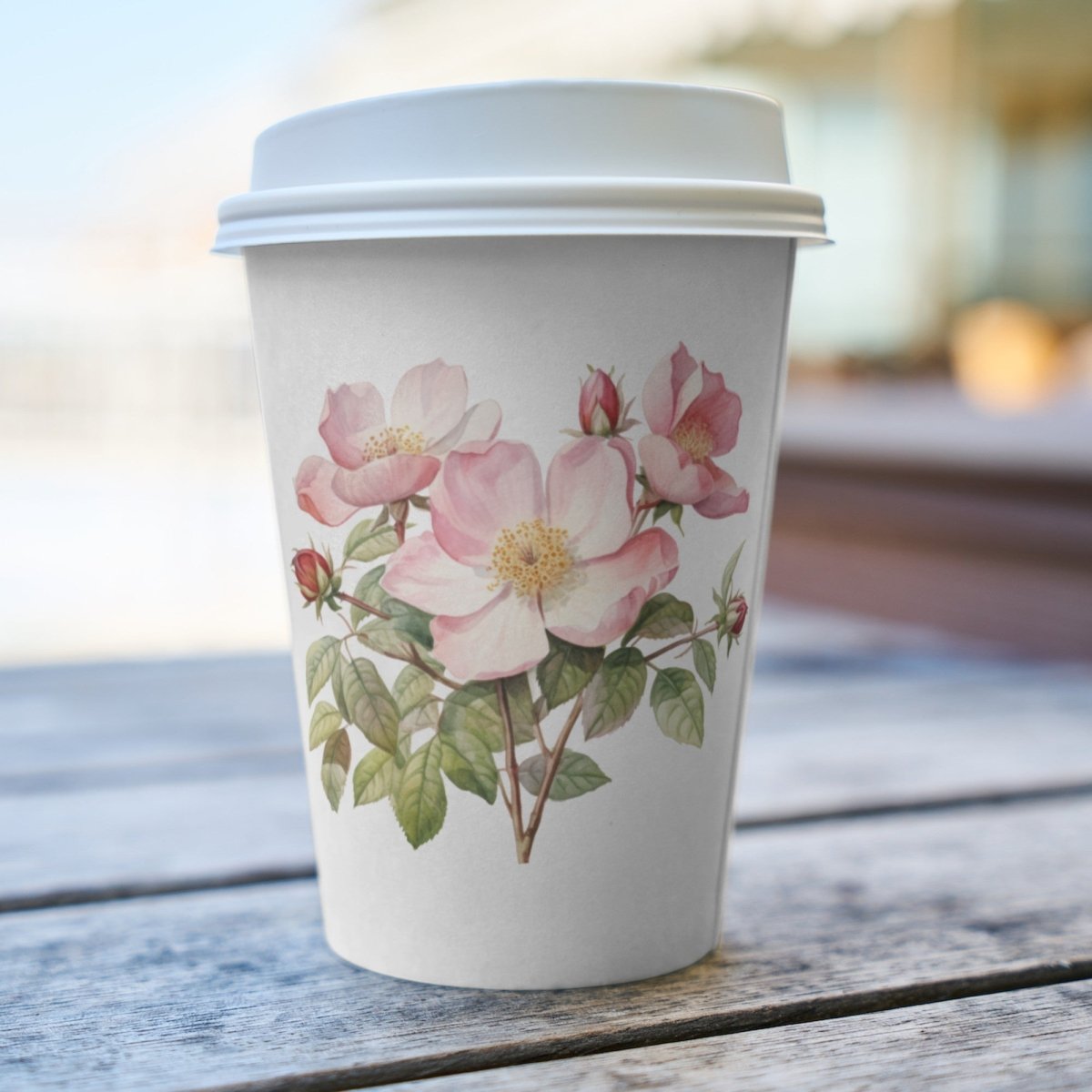 Wild Rose Watercolor PNG Bundle for Sublimation Clipart Bundle Transparent Background Wedding Clipart Mug Digital Download Commercial Use - Everything Pixel