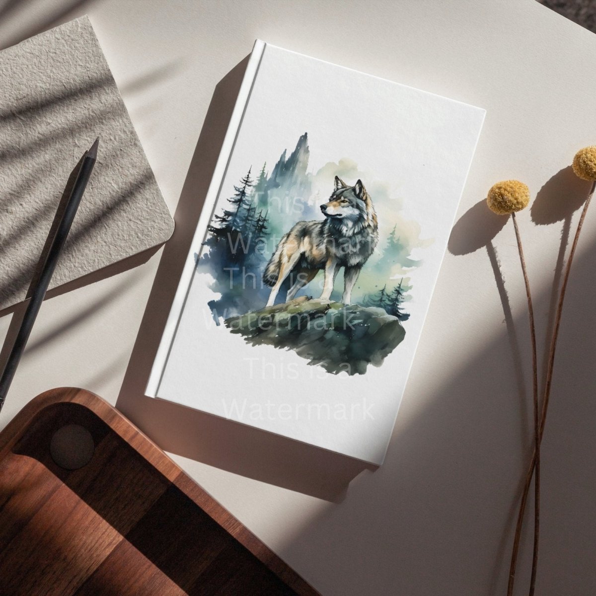 Wild Wolf Clipart 7+7 PNG Bundle Watercolor Artwork Paper Crafting Junk Journals Nursery Wall Art T-Shirt Design Nature Animal Graphic - Everything Pixel