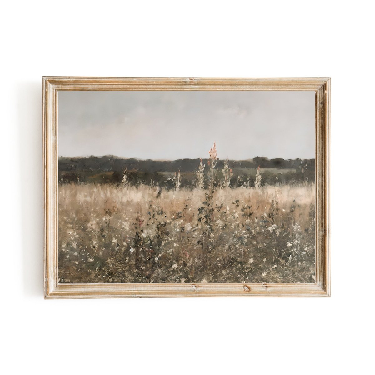 Wildflower Field Landscape Wall Art Antique Landscape Art - Everything Pixel