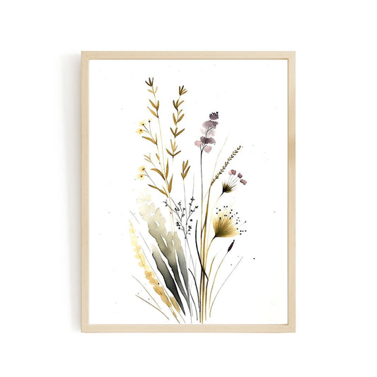 Wildflower nursery print boho botanical floral decor vintage flower wall art - Everything Pixel