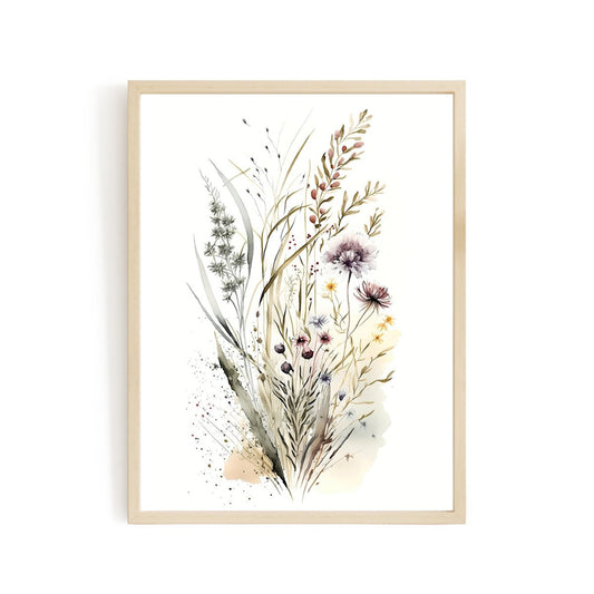 Wildflower nursery print boho nursery floral decor vintage flower wall art botanical - Everything Pixel