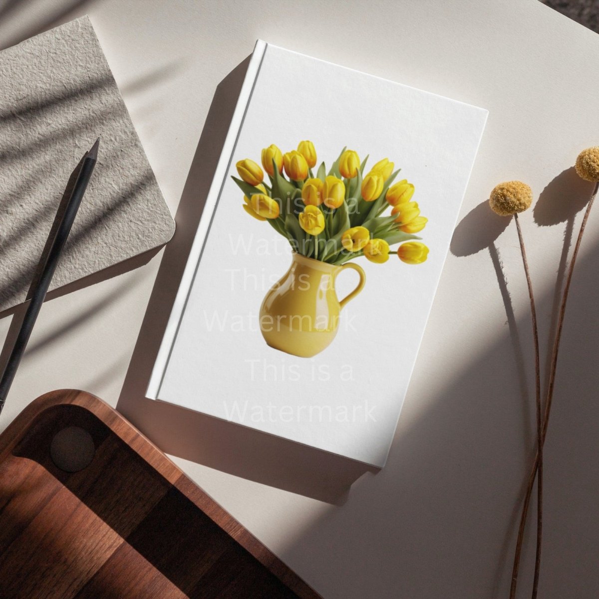 Yellow Tulips in Vase 6+6 PNG Clipart Bundle, Transparent Background, Photorealistic - Everything Pixel