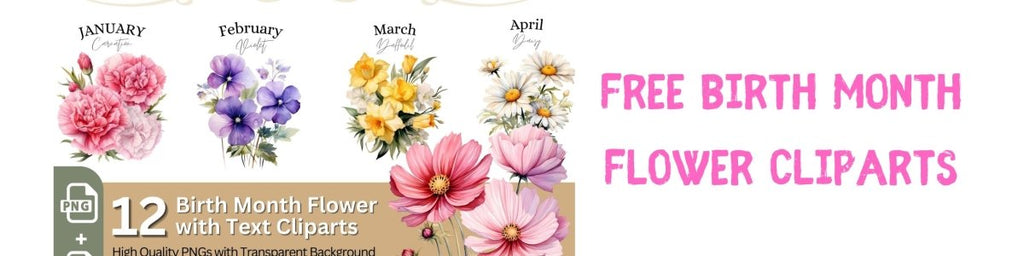 Celebrate Every Month: Free Birth Month Flower Cliparts for Creative Delight – Everything Pixel for Free Printable Birth Month Flowers