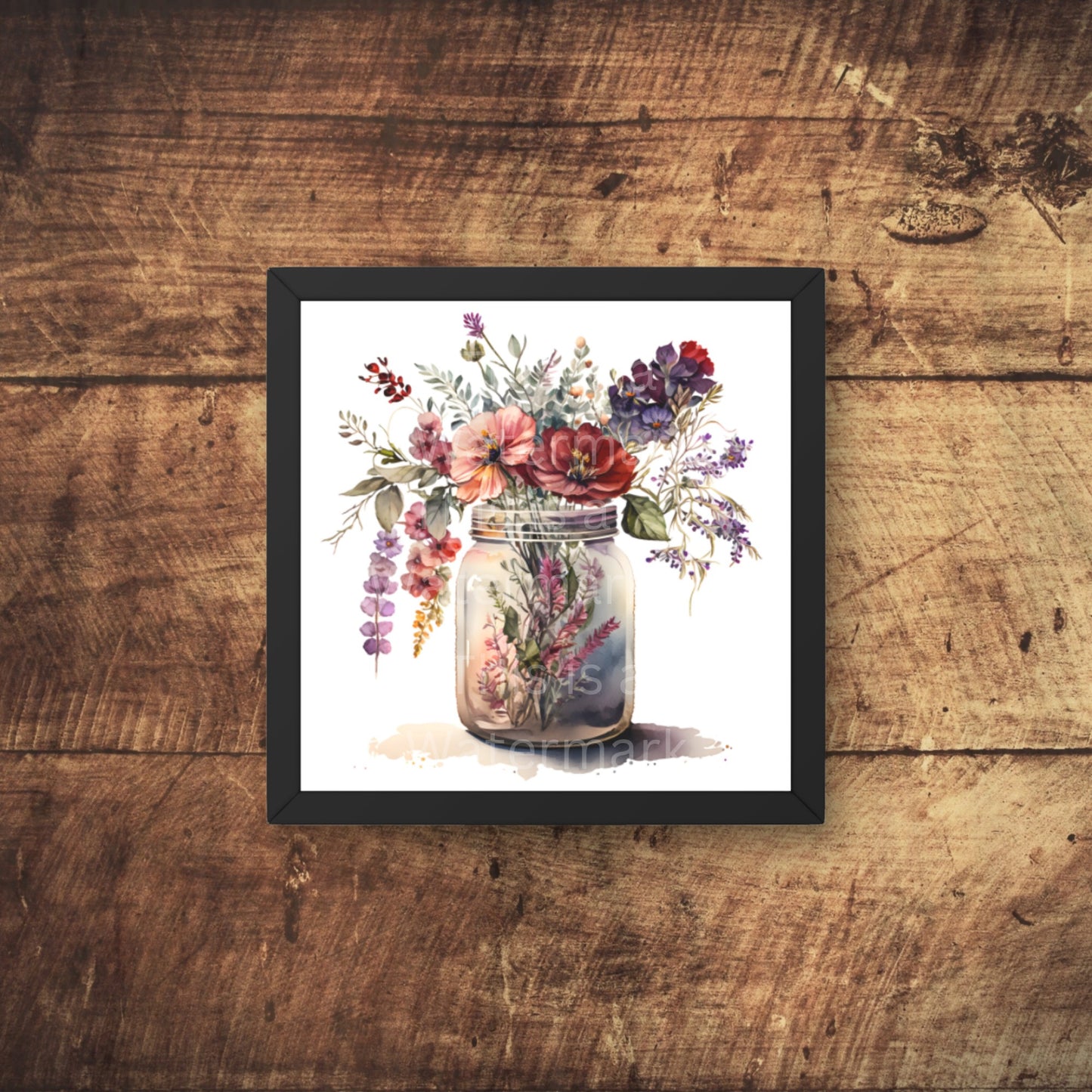 Flowers in Glas Jar 8 JPG Bundle Clipart, Watercolor, Clipart Bundle