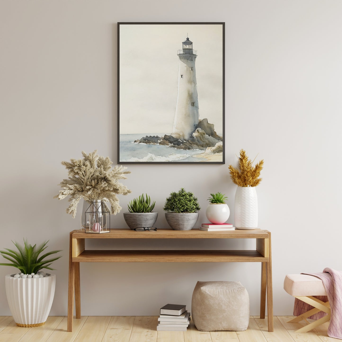 Lighthouse Print Paper Poster Prints vintage art, watercolor painting, nautical painting, coastal art, farmhouse art