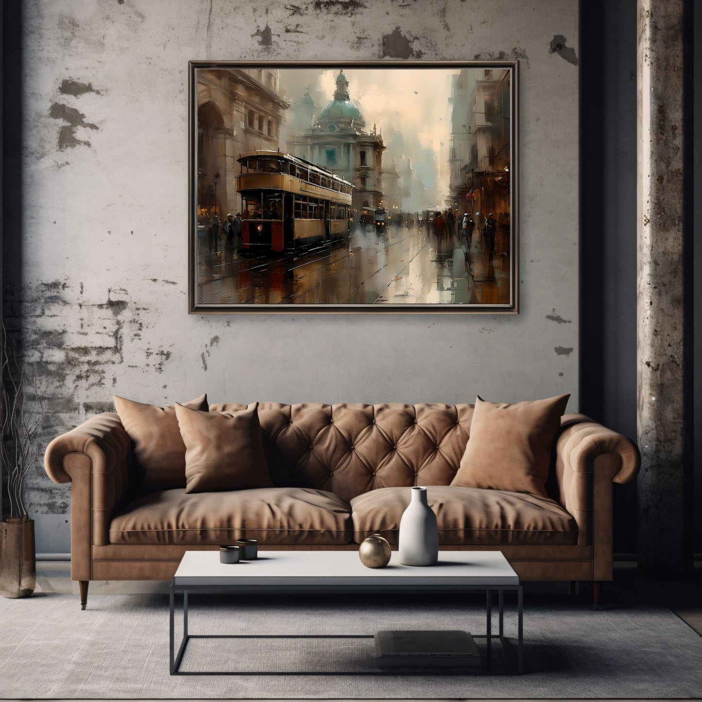 Historic London Street 19th Century Vintage Paper Poster Prints Wall Art Cityscape Impressionistic Painting Nostalgia Artwork Above Couch Decor