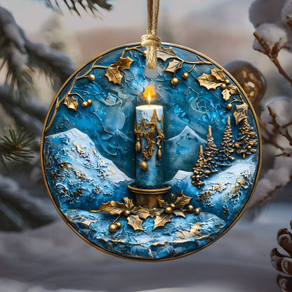 Blue & Gold Christmas Ornaments 20 Options Ceramic Ornaments (no relief) Festive Christmas Tree Decor Gift Idea Seasonal Home Decor - Everything Pixel