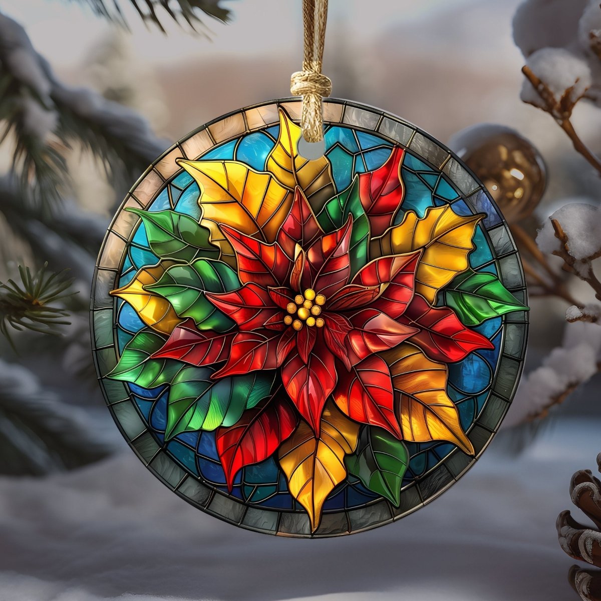 Christmas Ornaments 20 Options Ceramic Ornaments with Stained Glass Look (no relief) Festive Christmas Tree Decor Religious Decor - Everything Pixel