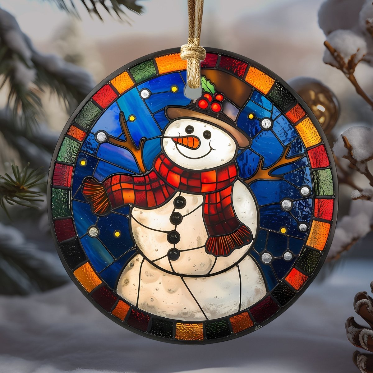 Christmas Ornaments 20 Options Ceramic Ornaments with Stained Glass Look (no relief) Festive Christmas Tree Decor Religious Decor - Everything Pixel