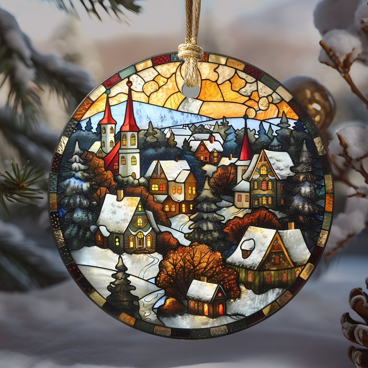 Christmas Ornaments 20 Options Ceramic Ornaments with Stained Glass Look (no relief) Festive Christmas Tree Decor Religious Decor - Everything Pixel