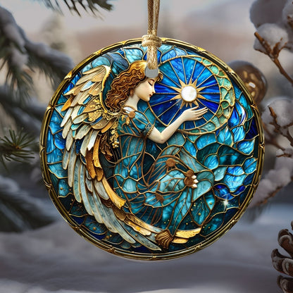 Christmas Ornaments Blue & Gold 20 Options Ceramic Ornaments with Stained Glass Look (no relief) Festive Christmas Tree Decor Gift Idea - Everything Pixel