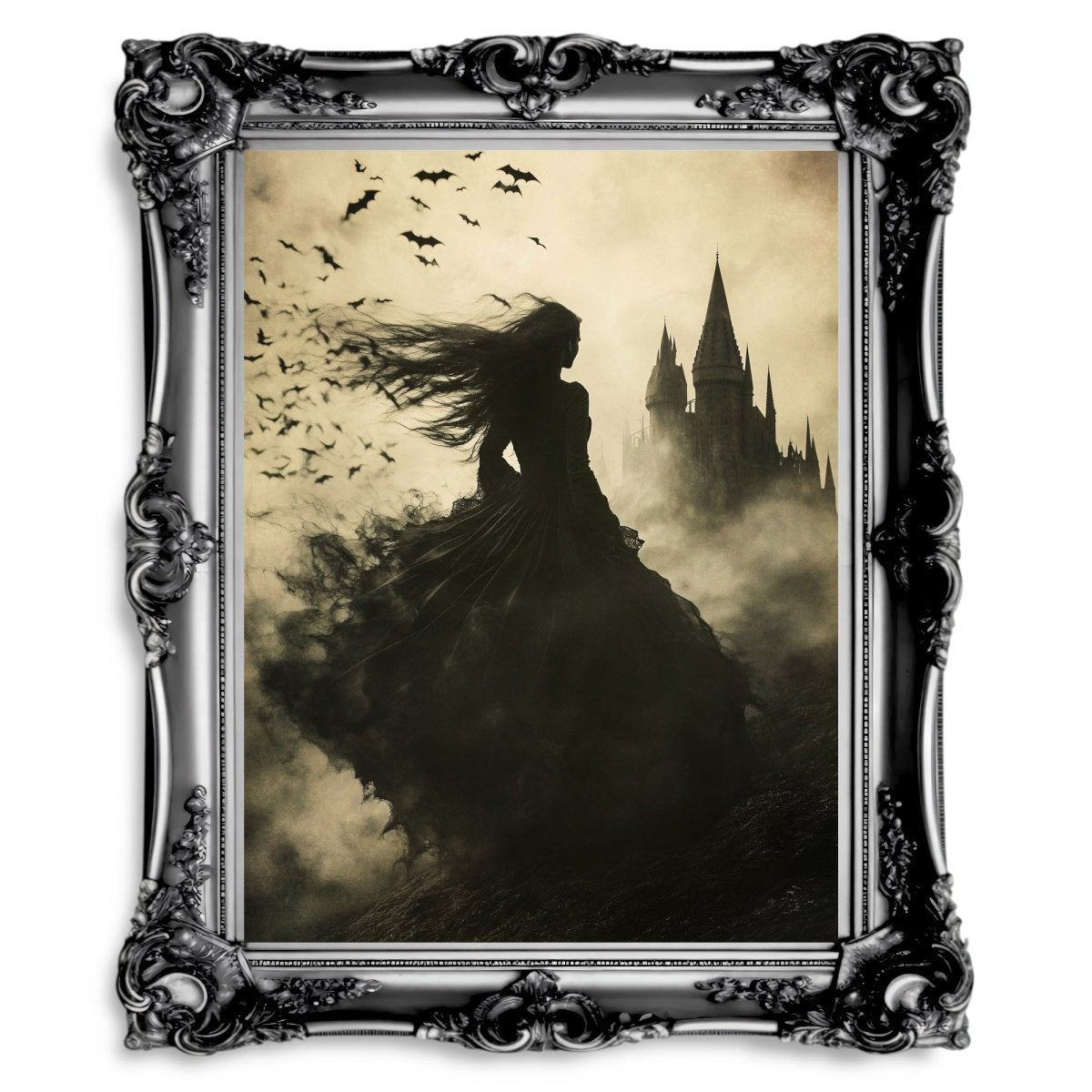 Dark Fairytale Witch & Gothic Castle Wall Art - Dark Fairytale Home Decor - Everything Pixel