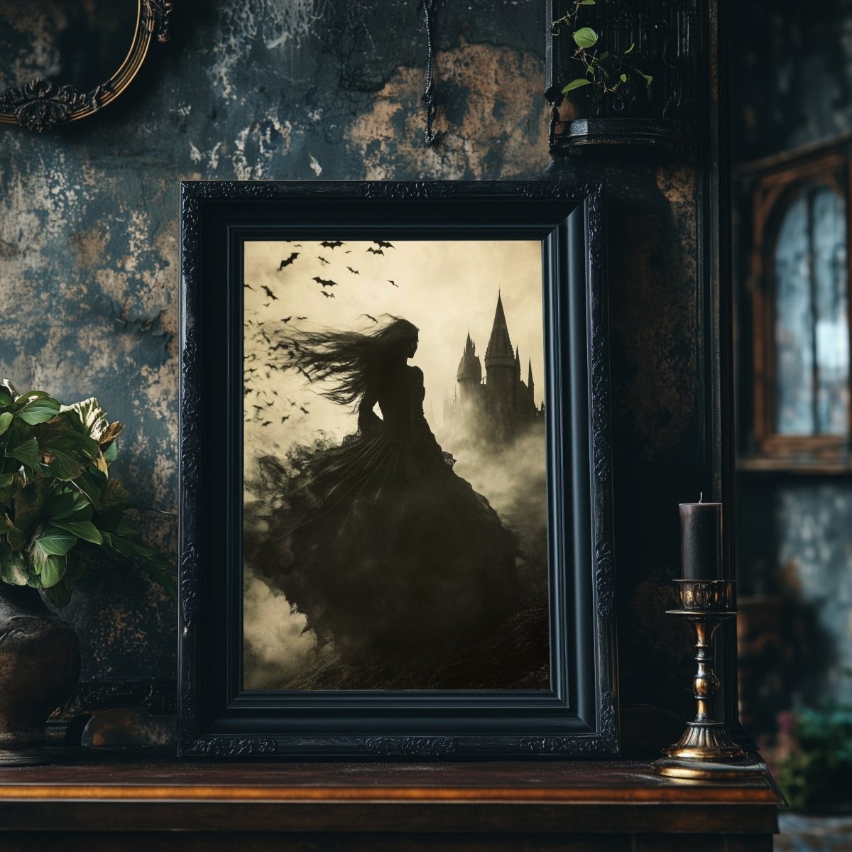 Dark Fairytale Witch & Gothic Castle Wall Art - Dark Fairytale Home Decor - Everything Pixel