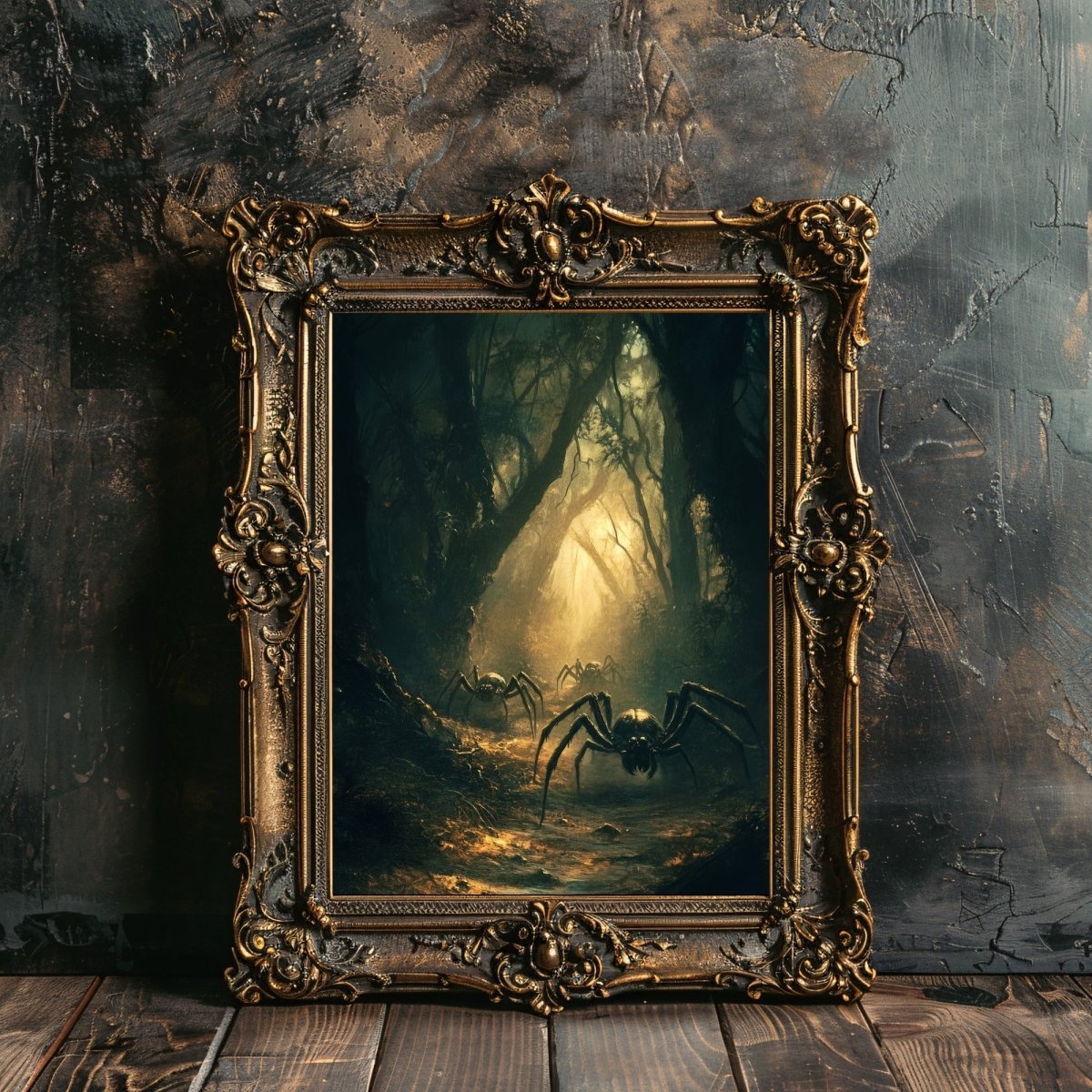 Enchanted Forest Spider Wall Art Print - Gothic Fantasy Decor - Everything Pixel