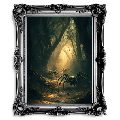 Enchanted Forest Spider Wall Art Print - Gothic Fantasy Decor - Everything Pixel