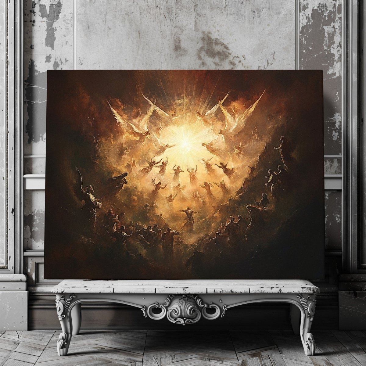 Ethereal Souls Ascension Canvas Print – Angelic & Celestial Light Artwork - Everything Pixel