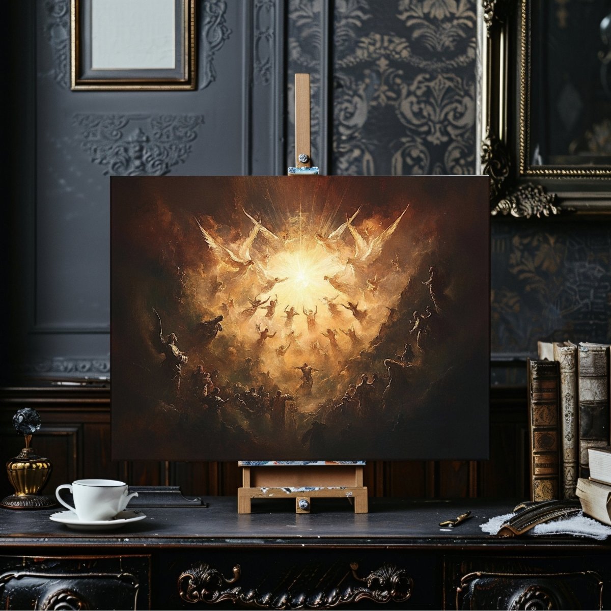 Ethereal Souls Ascension Canvas Print – Angelic & Celestial Light Artwork - Everything Pixel