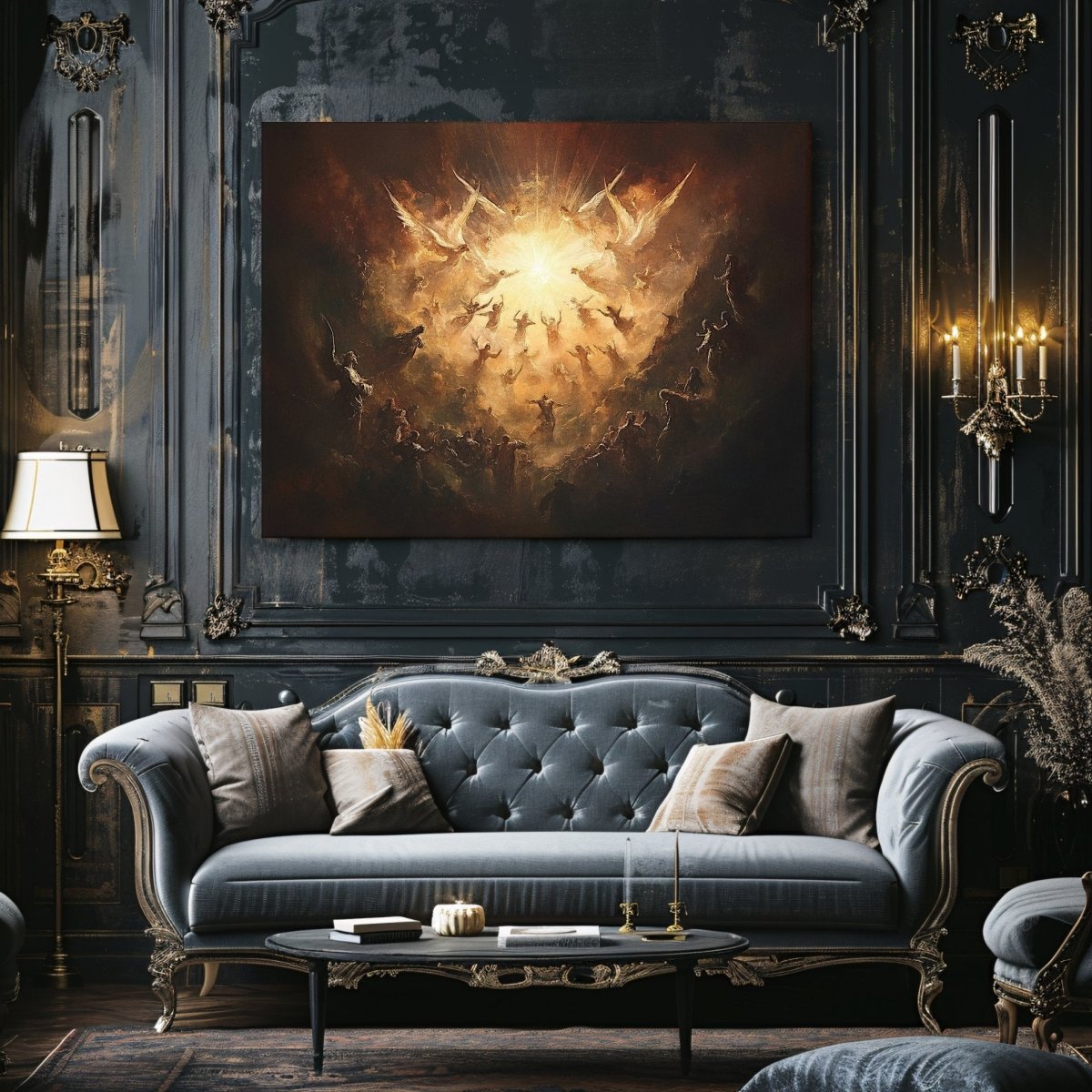 Ethereal Souls Ascension Canvas Print – Angelic & Celestial Light Artwork - Everything Pixel