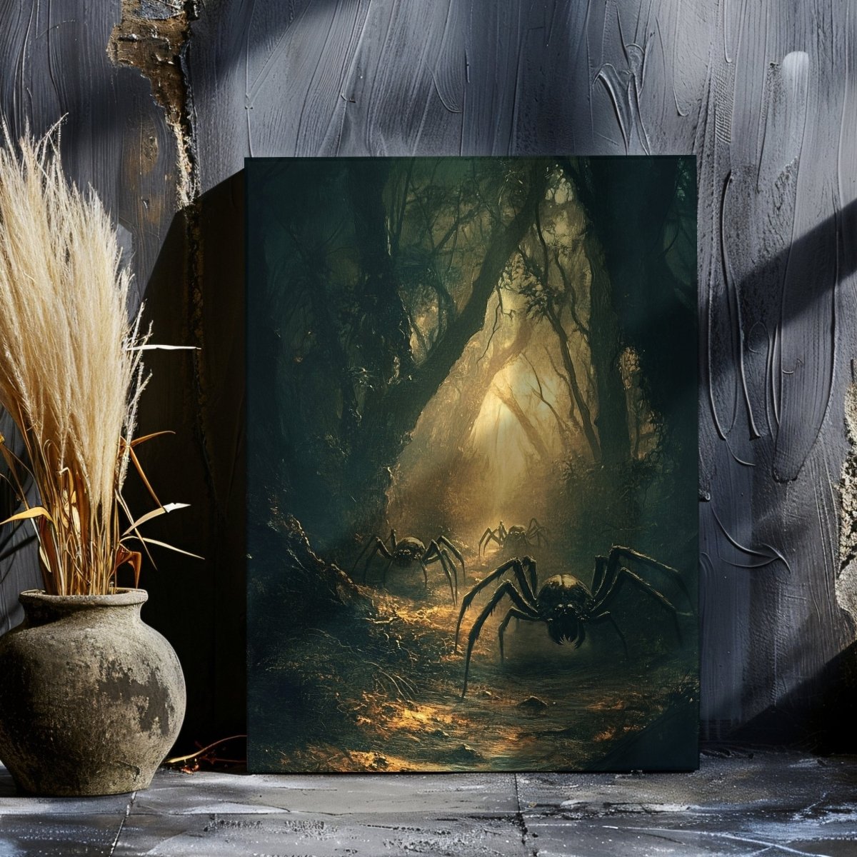 Gothic Spider Enchanted Forest Canvas Print - Fantasy Artwork - Everything Pixel