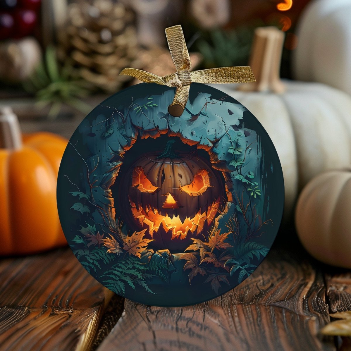 Halloween 3D Break Through Ornament Cliparts 20 PNG Bundle Sublimation Design Spooky Round Halloween Graphics Ghost Vampire Pumpkin Witch - Everything Pixel