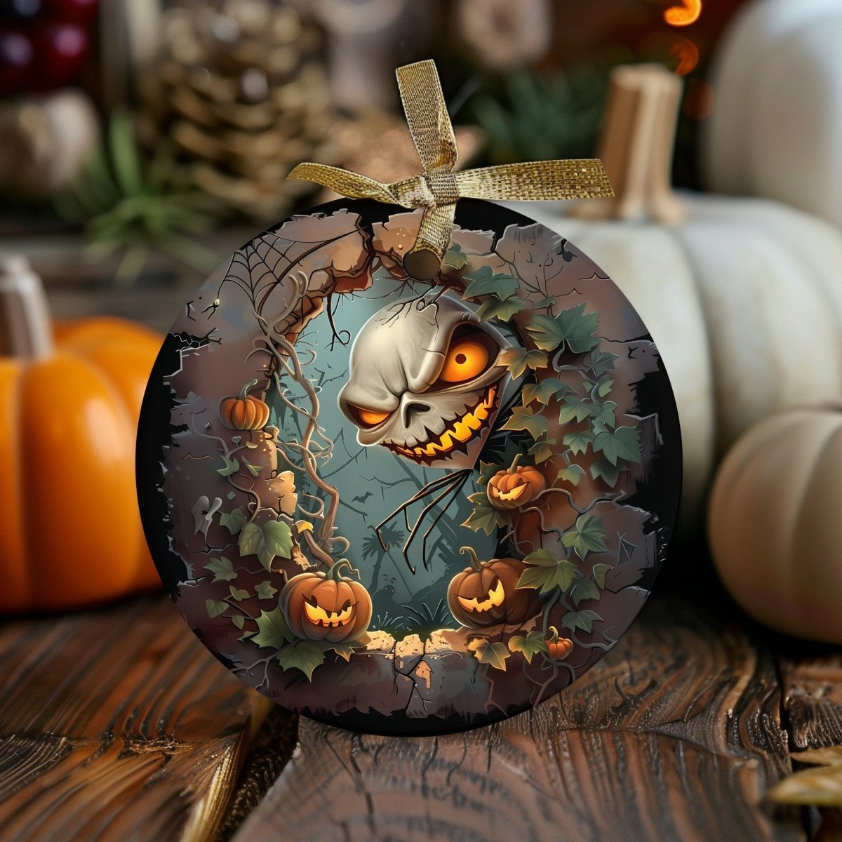 Halloween 3D Break Through Ornament Cliparts 20 PNG Bundle Sublimation Design Spooky Round Halloween Graphics Ghost Vampire Pumpkin Witch - Everything Pixel