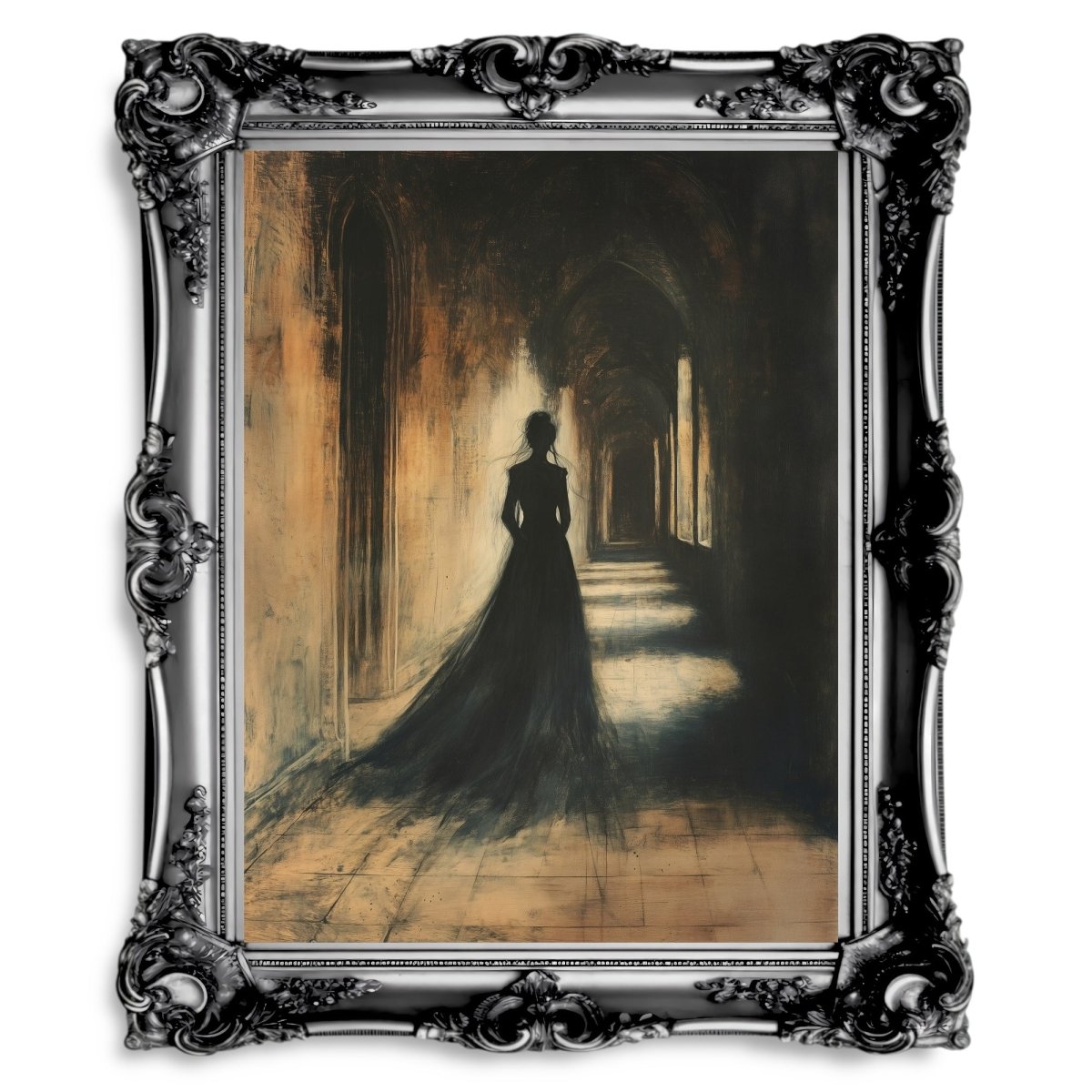 Haunted Ghost Painting - Gothic Wizard School Wall Art - Dark Academia Decor - Everything Pixel