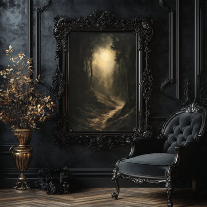 Haunting Forbidden Forest Wall Art Print - Wizarding Mystical Decor - Everything Pixel