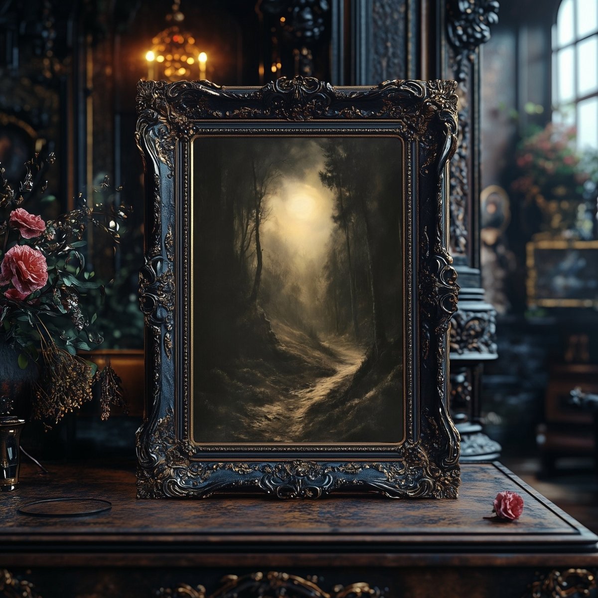 Haunting Forbidden Forest Wall Art Print - Wizarding Mystical Decor - Everything Pixel