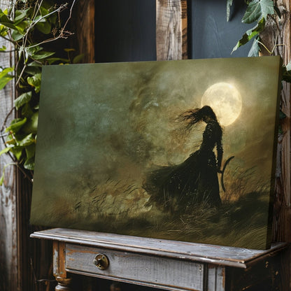 Hekate on Samhain Canvas Print - Witchcore Wall Art, Occult Greek Goddess - Everything Pixel