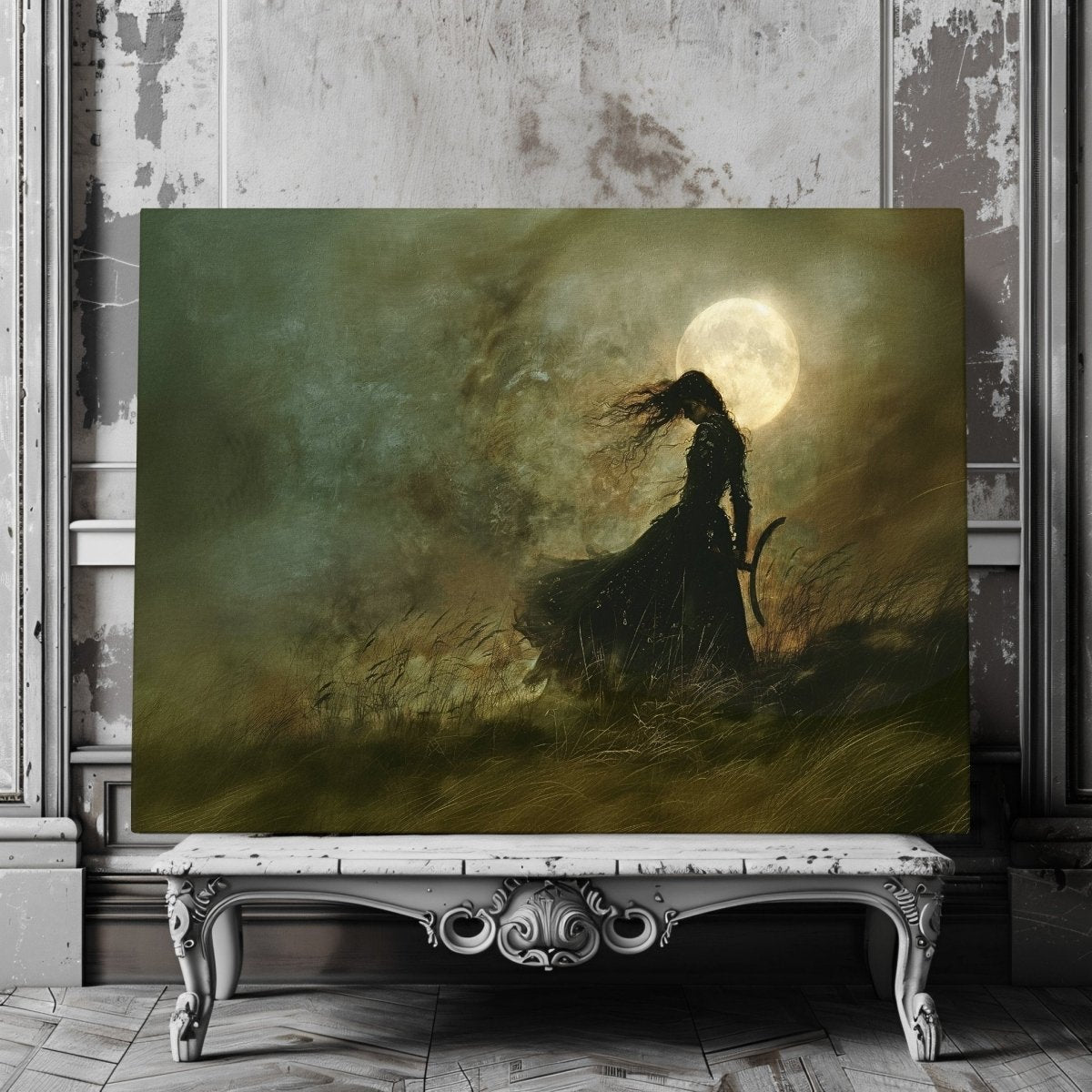 Hekate on Samhain Canvas Print - Witchcore Wall Art, Occult Greek Goddess - Everything Pixel