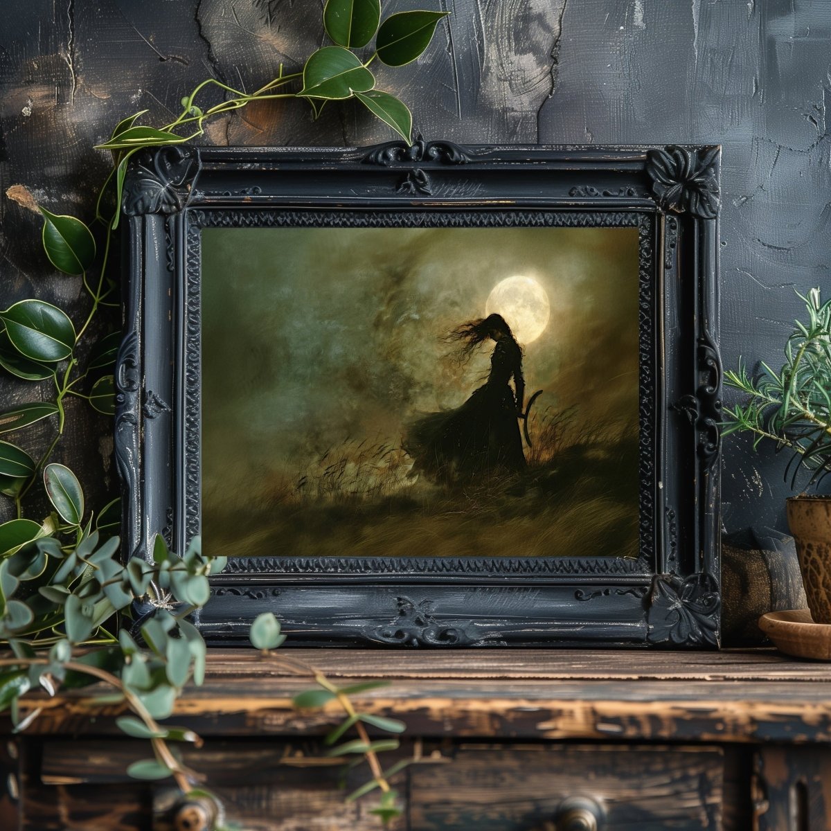 Hekate on Samhain Wall Art Print - Witchcore Wall Art, Occult Greek Goddess - Everything Pixel