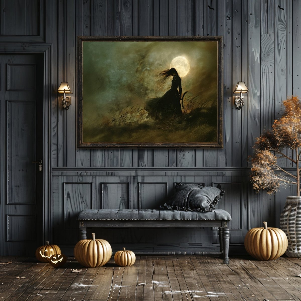 Hekate on Samhain Wall Art Print - Witchcore Wall Art, Occult Greek Goddess - Everything Pixel