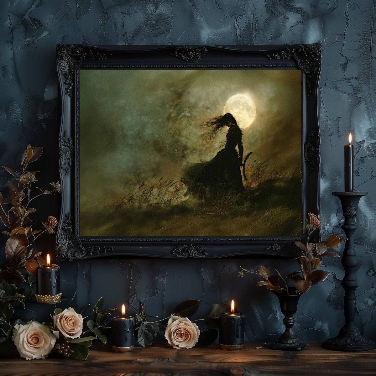 Hekate on Samhain Wall Art Print - Witchcore Wall Art, Occult Greek Goddess - Everything Pixel