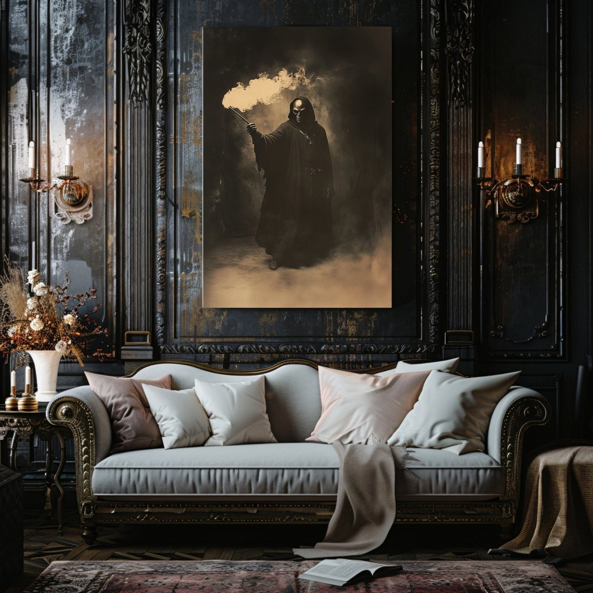 Gothic Dark Wizard Canvas - Enchanted Witchcore Wall Decor – Everything ...