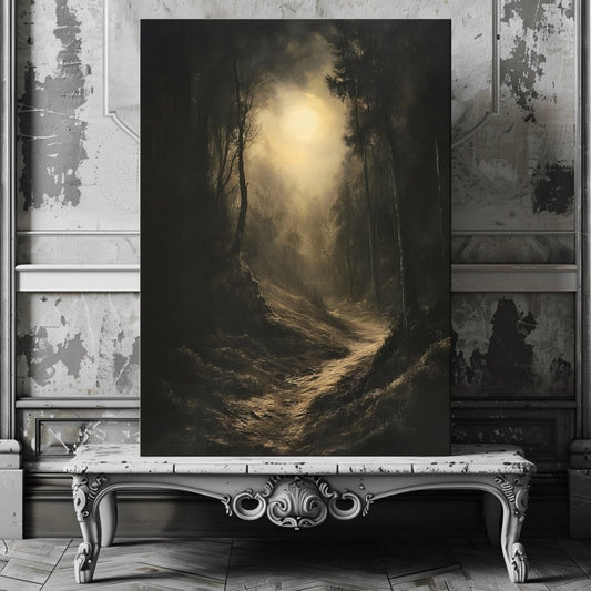 Mystical Forbidden Forest Canvas Print - Wizarding Fantasy Artwork - Everything Pixel