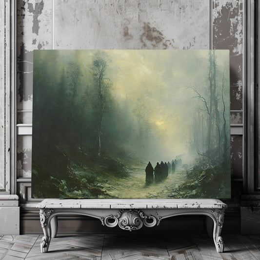 Procession in Misty Forest - Canvas Print - Everything Pixel