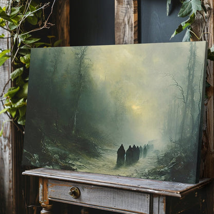 Procession in Misty Forest - Canvas Print - Everything Pixel