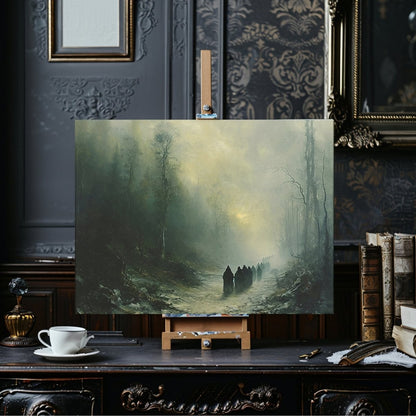 Procession in Misty Forest - Canvas Print - Everything Pixel