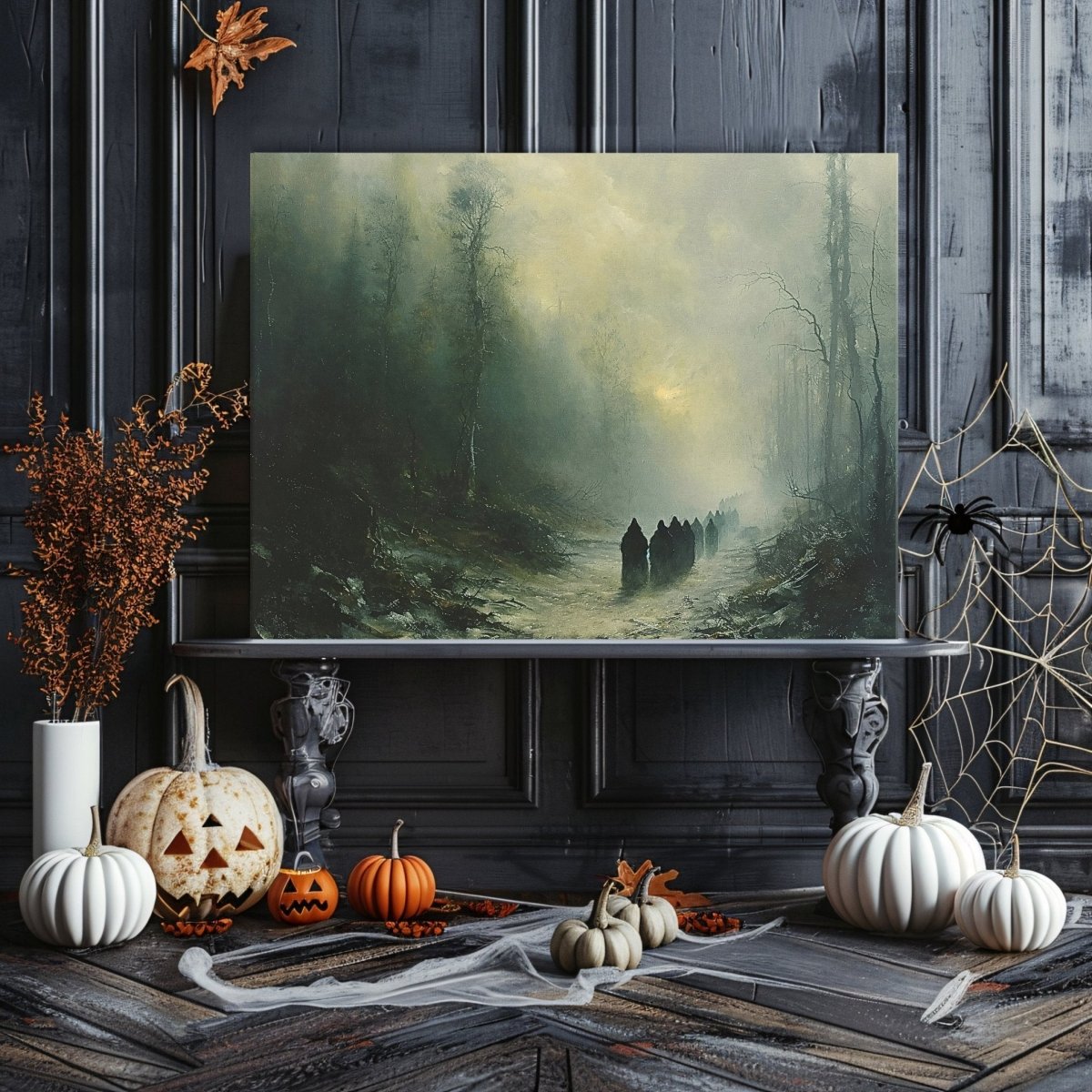 Procession in Misty Forest - Canvas Print - Everything Pixel