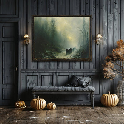 Procession in Misty Forest - Wall Art Print - Everything Pixel